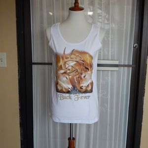 Women’s White Buck Fever Gildan Ultra Cotton Tank